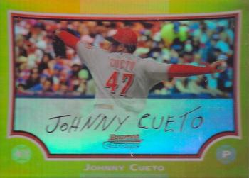 2009 Bowman Chrome - Gold Refractors #112 Johnny Cueto Front