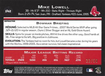 2009 Bowman Chrome - Gold Refractors #142 Mike Lowell Back