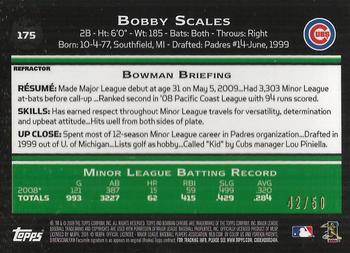 2009 Bowman Chrome - Gold Refractors #175 Bobby Scales Back