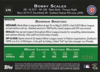 2009 Bowman Chrome - Orange Refractors #175 Bobby Scales Back