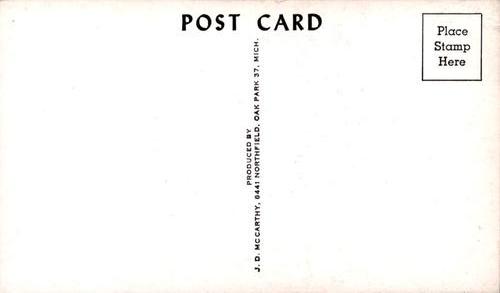 1960 JD McCarthy Postcards #NNO Steve Demeter Back