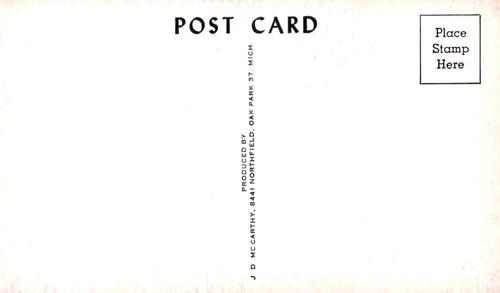 1960 JD McCarthy Postcards #NNO Dick Hall Back