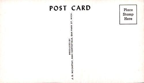 1960 JD McCarthy Postcards #NNO Johnny Klippstein Back