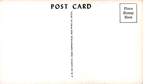 1960 JD McCarthy Postcards #NNO Elmer Valo Back