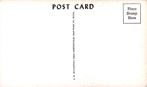 1960 JD McCarthy Postcards #NNO Ray Webster Back