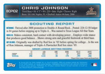 2009 Bowman Chrome - Prospects #BCP102 Chris Johnson Back