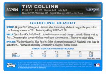 2009 Bowman Chrome - Prospects #BCP134 Tim Collins Back