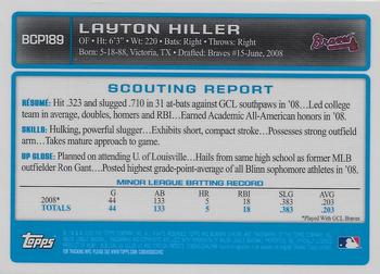 2009 Bowman Chrome - Prospects #BCP189 Layton Hiller Back