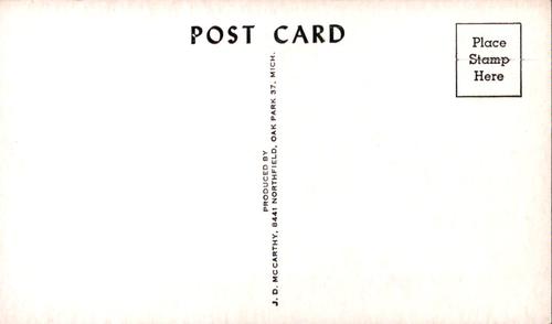 1961 JD McCarthy Postcards #NNO Ron Kline Back