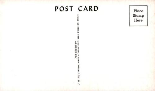 1961 JD McCarthy Postcards #NNO Fritz Brickell Back