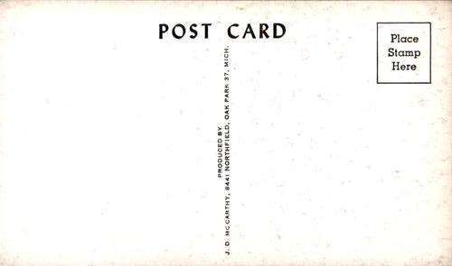 1961 JD McCarthy Postcards #NNO Billy Klaus Back