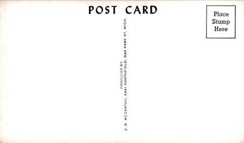 1959 JD McCarthy Postcards #NNO Hal Griggs Back