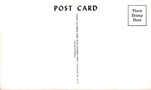 1959 JD McCarthy Postcards #NNO Jose Valdivielso Back