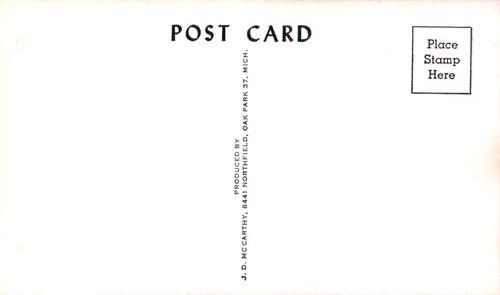 1959 JD McCarthy Postcards #NNO Ken Boyer Back