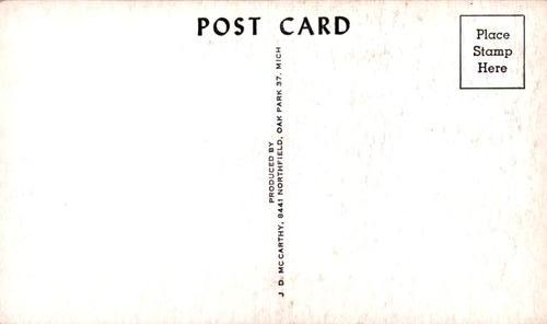 1962 JD McCarthy Postcards #NNO Ken Hunt Back