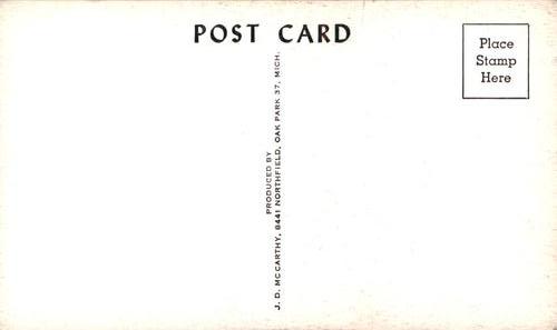1962 JD McCarthy Postcards #NNO Tony Balsamo Back
