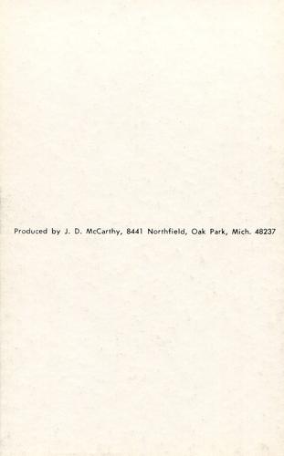1978 JD McCarthy Postcards #NNO Jerry Morales Back