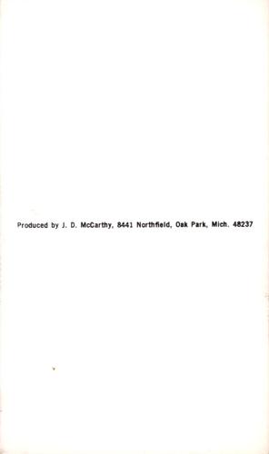 1967 JD McCarthy Postcards #NNO Ken McMullen Back