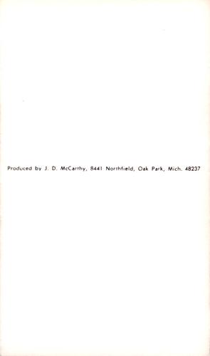 1967 JD McCarthy Postcards #NNO Curt Flood Back