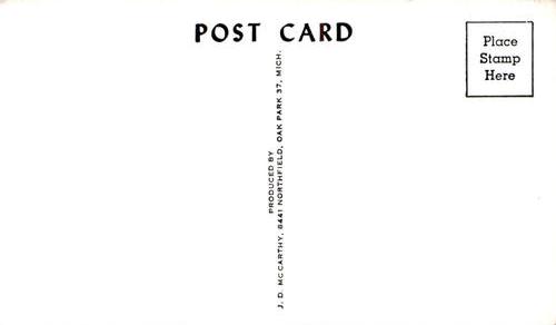 1965 JD McCarthy Postcards #NNO Pete Richert Back