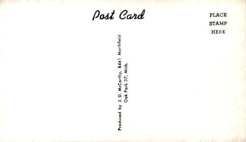 1963 JD McCarthy Postcards #NNO Bennie Daniels Back