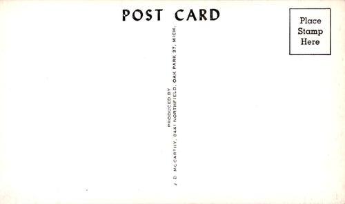1963 JD McCarthy Postcards #NNO Earl Averill Back