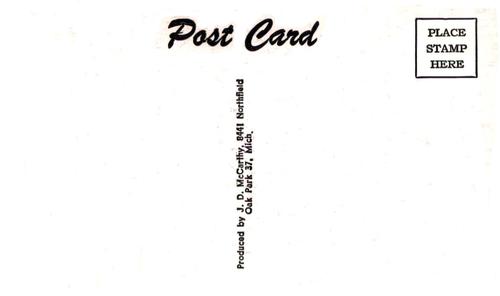 1956 JD McCarthy Postcards #NNO Al Worthington Back
