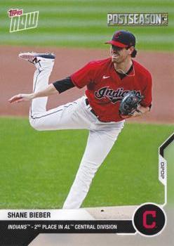 2020 Topps Now Postseason Cleveland Indians #PS-82 Shane Bieber Front