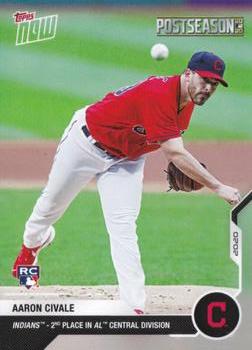 2020 Topps Now Postseason Cleveland Indians #PS-83 Aaron Civale Front