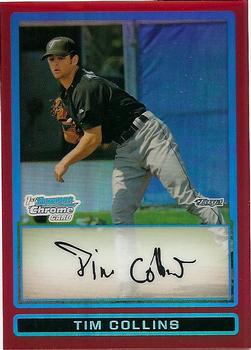 2009 Bowman Chrome - Prospects Red Refractors #BCP134 Tim Collins Front