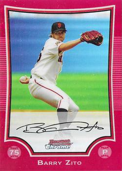 2009 Bowman Chrome - Red Refractors #77 Barry Zito Front