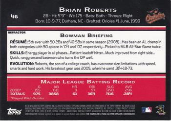 2009 Bowman Chrome - Refractors #46 Brian Roberts Back