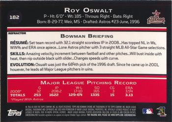 2009 Bowman Chrome - Refractors #182 Roy Oswalt Back