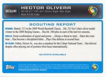 2009 Bowman Chrome - WBC Prospects #BCW41 Hector Olivera Back