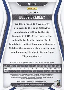 2020 Panini Chronicles - Certified #27 Bobby Bradley Back