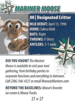2011 Seattle Mariners #27 Mariner Moose Back