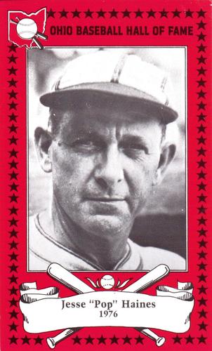 1982-91 Ohio Baseball Hall of Fame #6 Jesse Haines Front