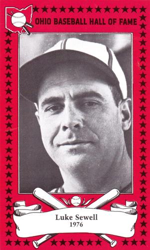1982-91 Ohio Baseball Hall of Fame #12 Luke Sewell Front