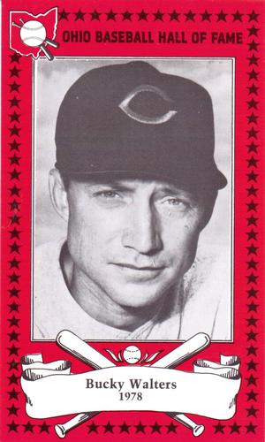 1982-91 Ohio Baseball Hall of Fame #34 Bucky Walters Front