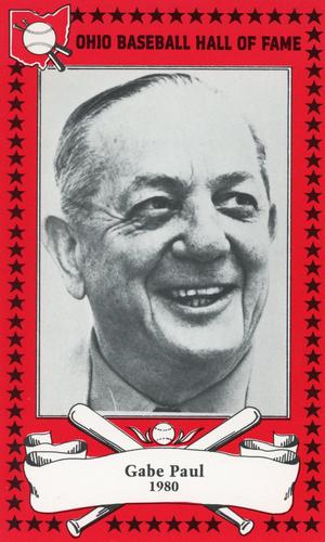 1982-91 Ohio Baseball Hall of Fame #51 Gabe Paul Front