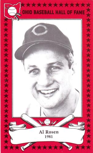 1982-91 Ohio Baseball Hall of Fame #60 Al Rosen Front