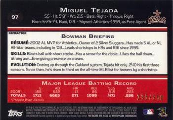 2009 Bowman Chrome - X-Fractors #97 Miguel Tejada Back