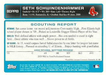 2009 Bowman Draft Picks & Prospects - Chrome Prospects #BDPP13 Seth Schwindenhammer Back