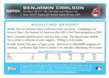 2009 Bowman Draft Picks & Prospects - Chrome Prospects #BDPP24 Benjamin Carlson Back