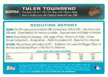 2009 Bowman Draft Picks & Prospects - Chrome Prospects #BDPP54 Tyler Townsend Back