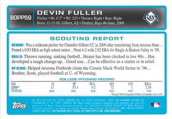 2009 Bowman Draft Picks & Prospects - Chrome Prospects #BDPP59 Devin Fuller Back