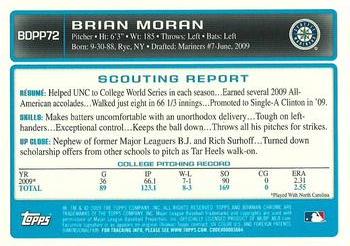 2009 Bowman Draft Picks & Prospects - Chrome Prospects #BDPP72 Brian Moran Back