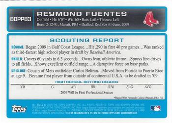 2009 Bowman Draft Picks & Prospects - Chrome Prospects #BDPP83 Reymond Fuentes Back