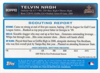 2009 Bowman Draft Picks & Prospects - Chrome Prospects #BDPP10 Telvin Nash Back