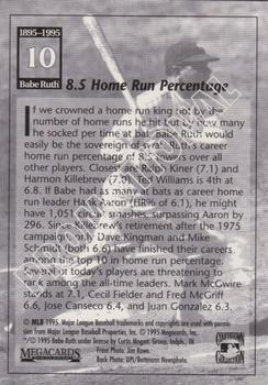 1995 Megacards Babe Ruth - Promos #10 No One Hit 'em More Often Back